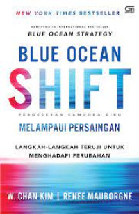 Image of blue ocean shift pergeseran samudra biru 
melampaui persaingan 
langkah-langkah teruji untuk menghadapi perubahan